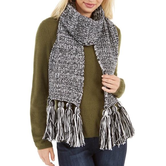 Calvin Klein Accessories - Calvin Klein Chunky Marled Knit Tassel Fringe Scarf NEW